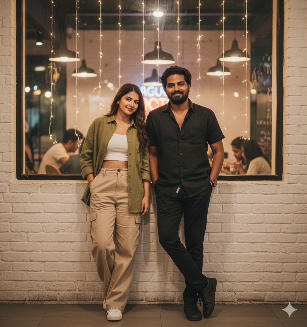 Couple at coffee shop