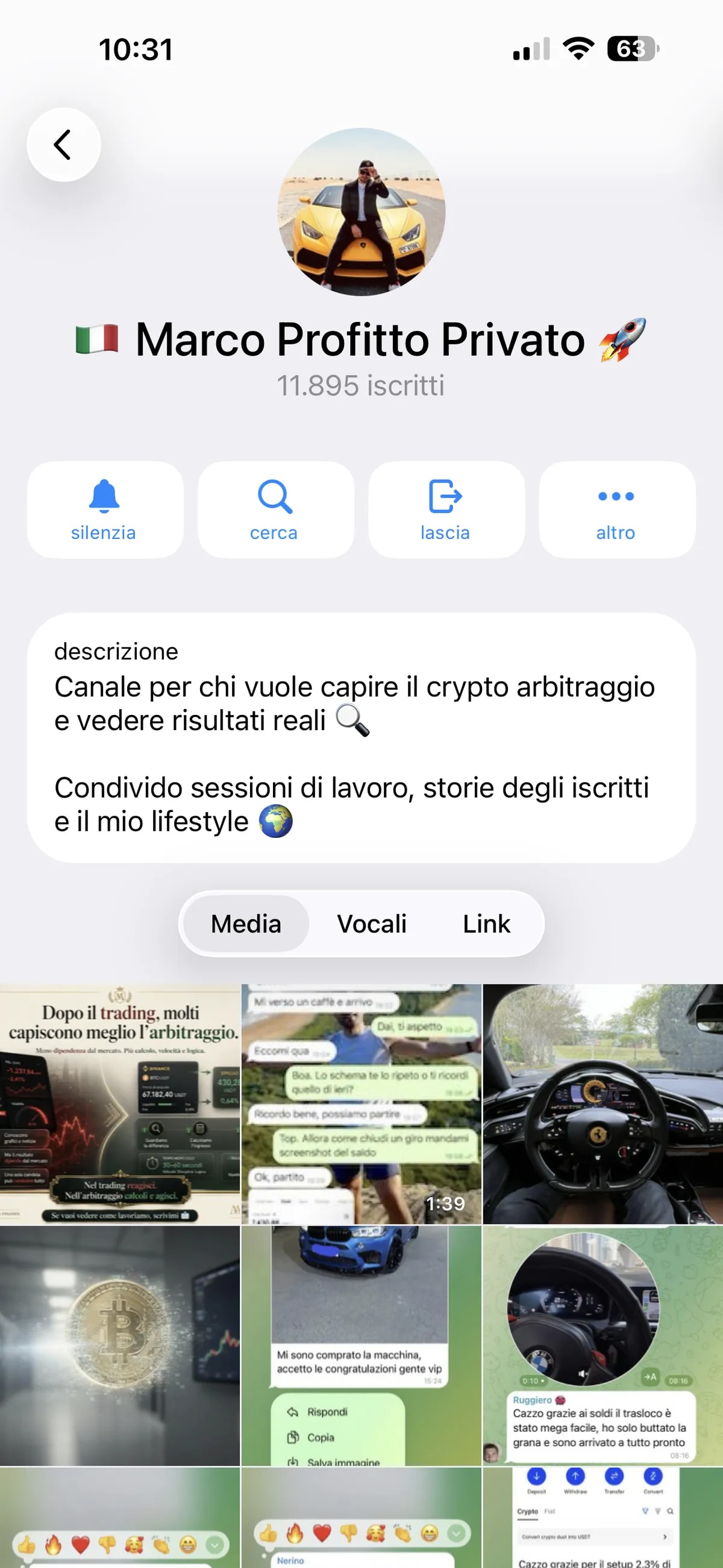 Screenshot truffa — Telegram · 3 giugno 2026