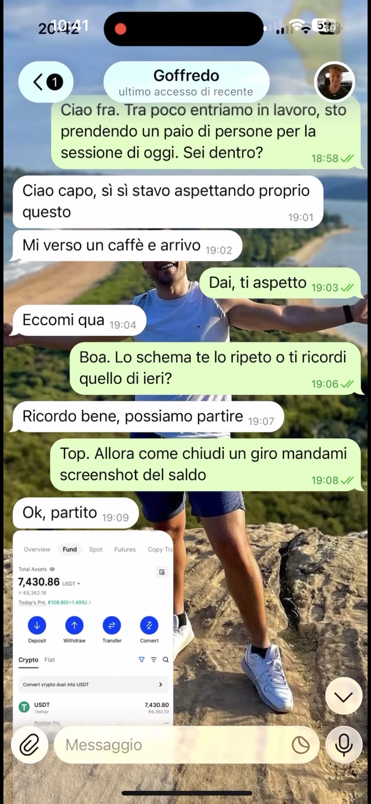 Screenshot truffa — Telegram · 2 giugno 2026