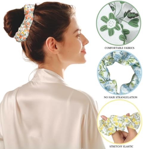 Vue 3 de Fleur Ecrasee Chouchou Cheveux