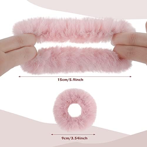 Vue 3 de Chouchous En Fausse Fourrure