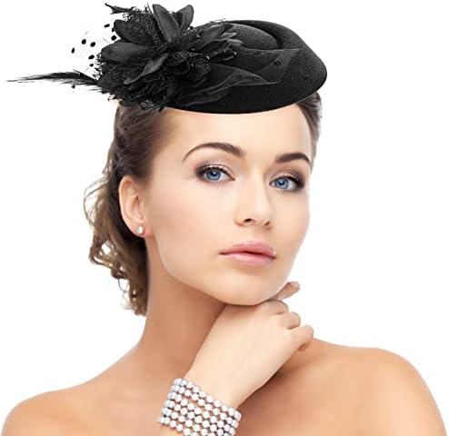 Vue 3 de Vintage Chapeau Bibi Mariage