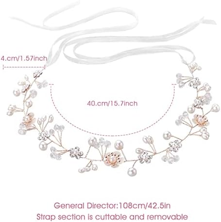 Vue 2 de Headband Mariage Perle Bandeau