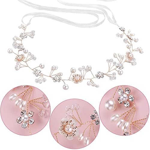 Vue 3 de Headband Mariage Perle Bandeau