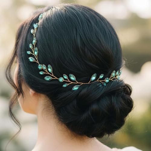 Vue 2 de Serretete De Mariee Vert