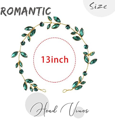 Vue 4 de Serretete De Mariee Vert