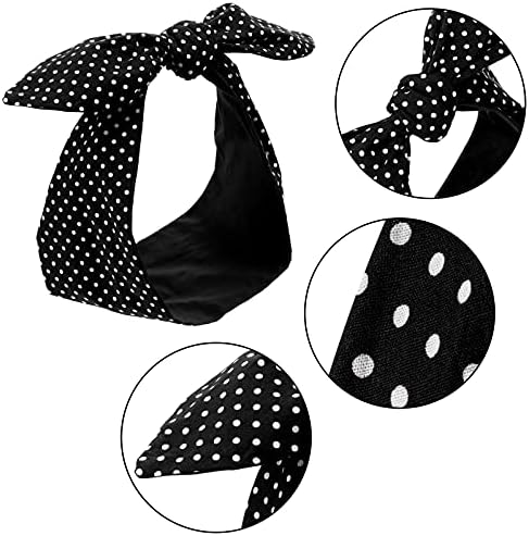 Vue 3 de Bandeau Bandana Blanc