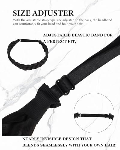 Vue 4 de Pcs Bandeau Cheveux Tresses