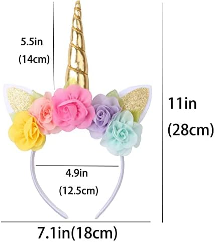 Vue 2 de Serretete Licorne Fille Et