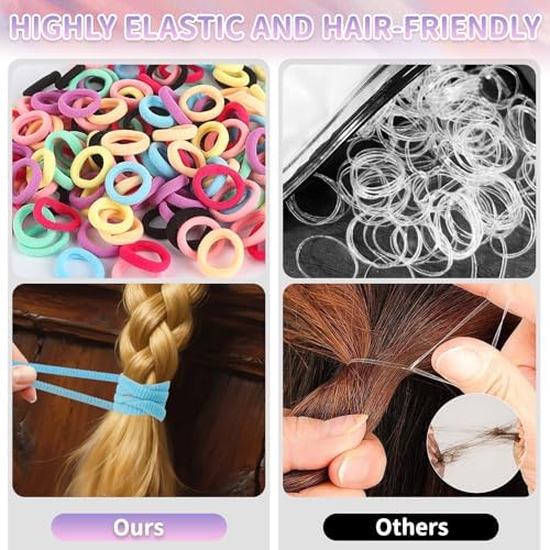Vue 4 de Pcs Elastique Cheveux Fille