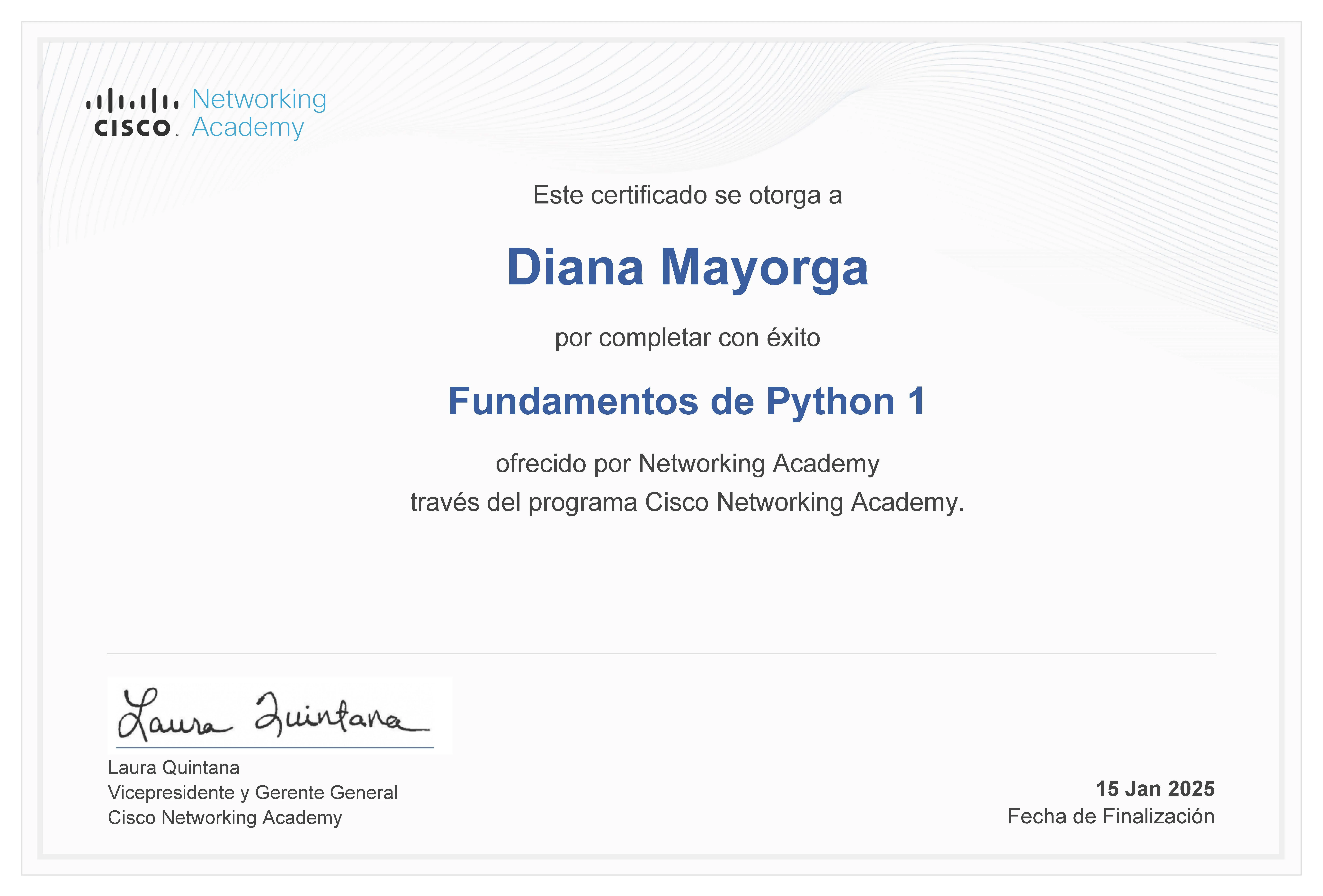 Certificado Fundamentos de Python 1