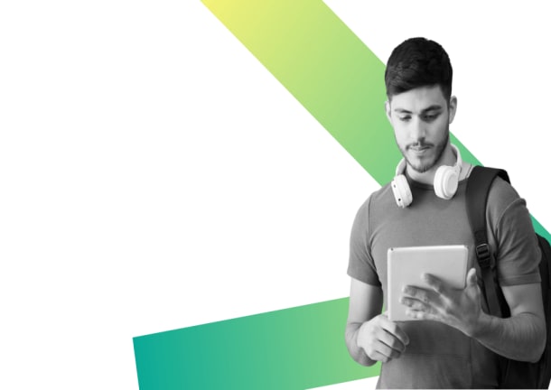 Guy on tablet