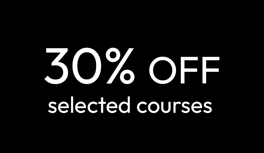 Sale: 30% off selected courses