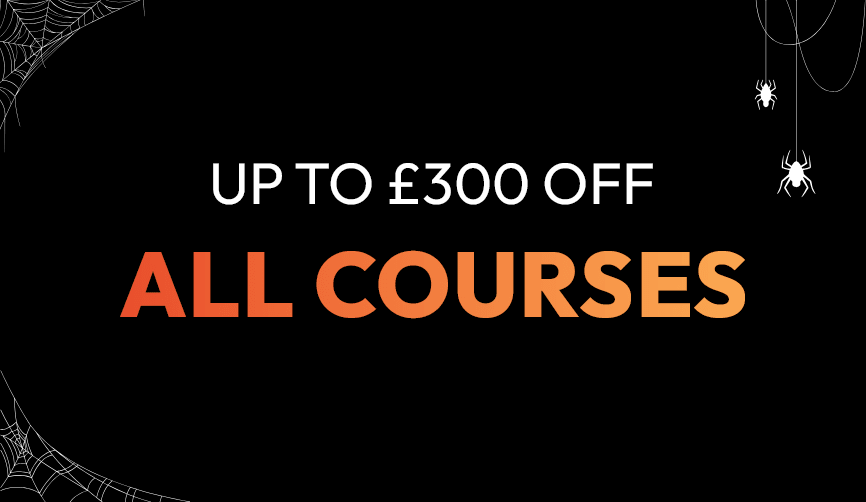 Up to £300 off all courses