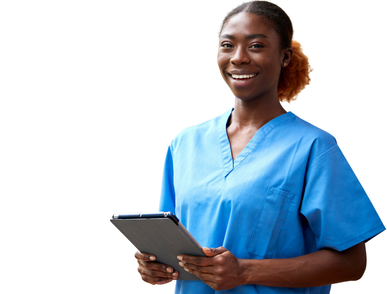 Nurse holding iPad