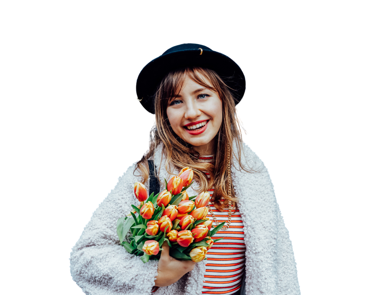 Florist with flowers