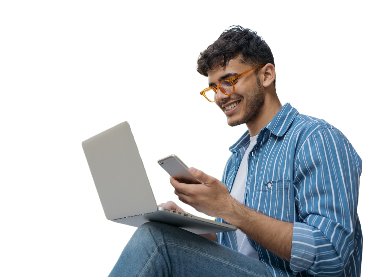 Man checking his phone