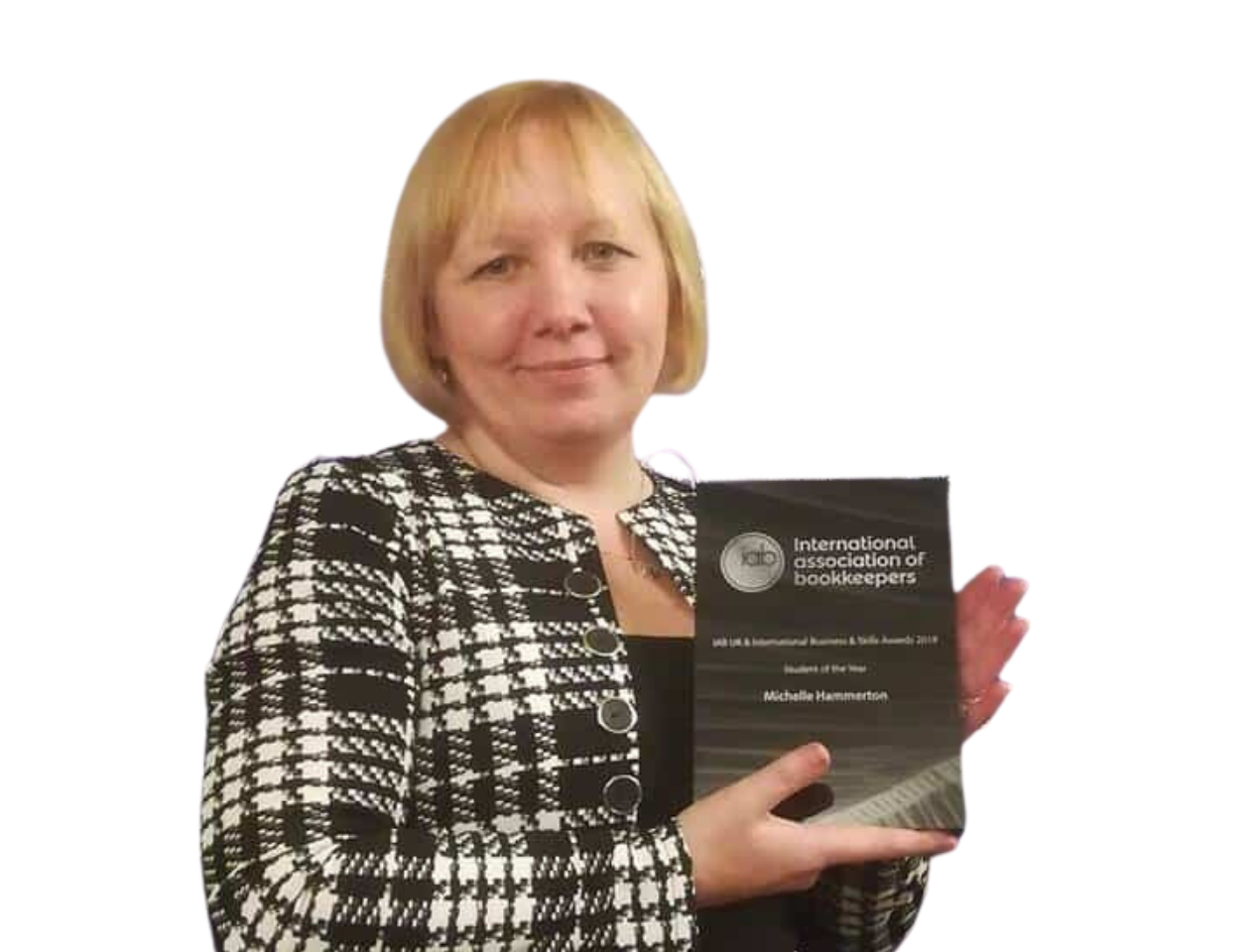 Michelle Hammerton with her award