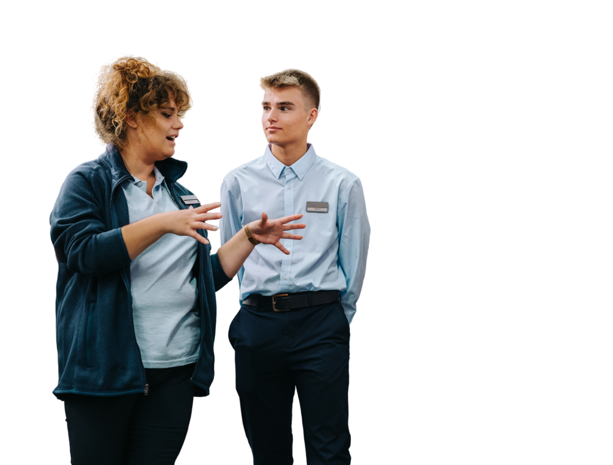 Team leader with employee