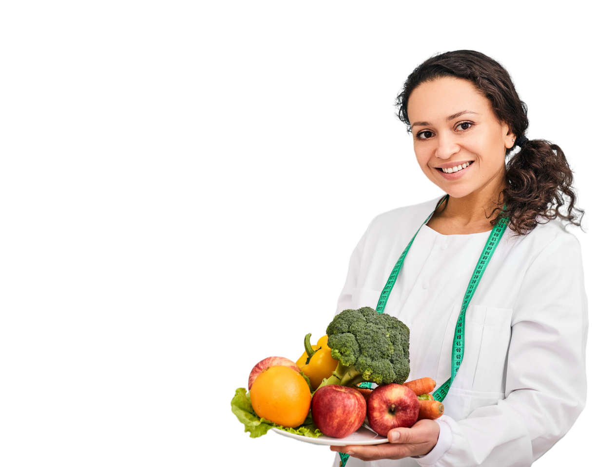 Nutritionist with fruit