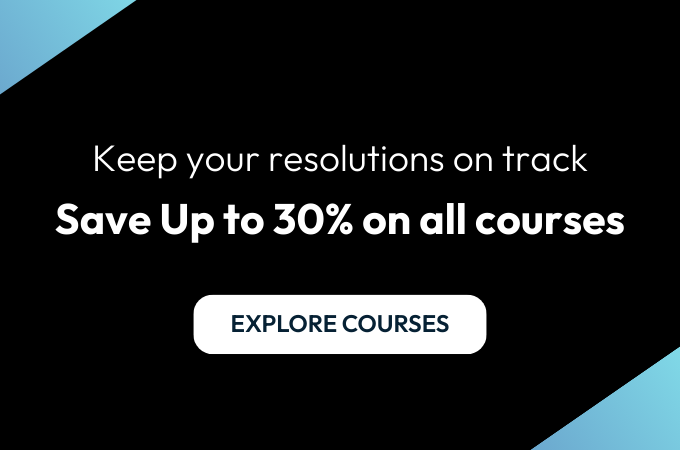 Save up to 30% on courses ends soon