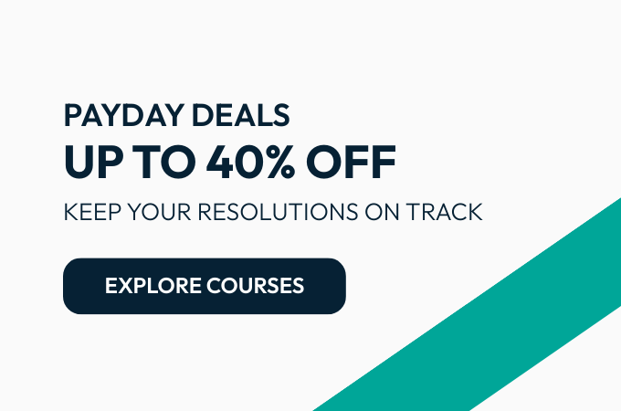 Save up to 40% on courses ends soon