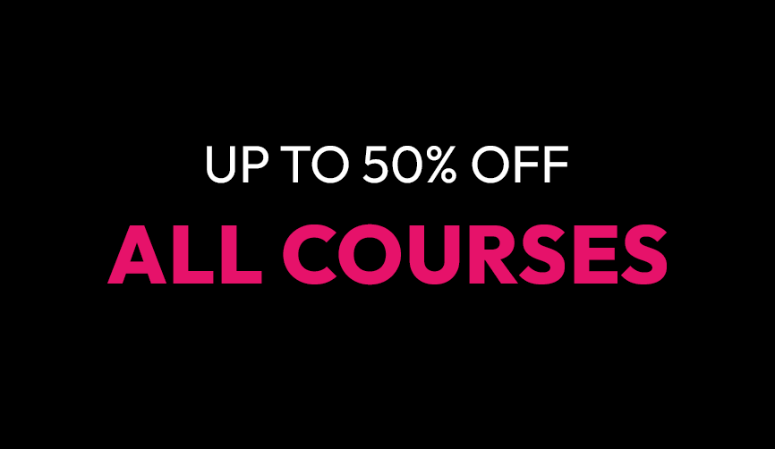 Save up to 50% on all courses this Valentine's!