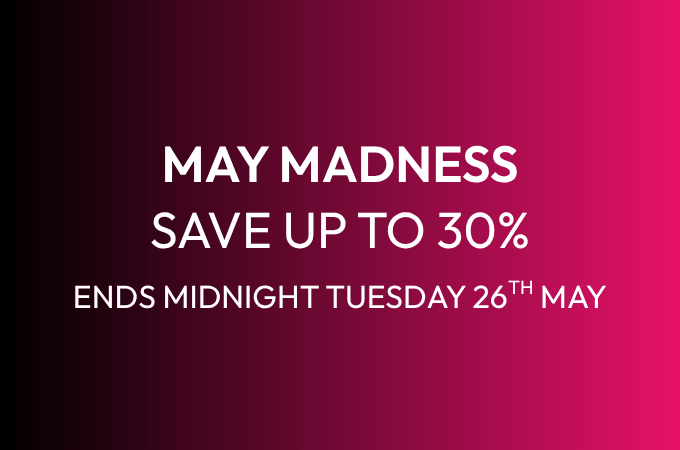 May Madness Sale: Save up to 30%