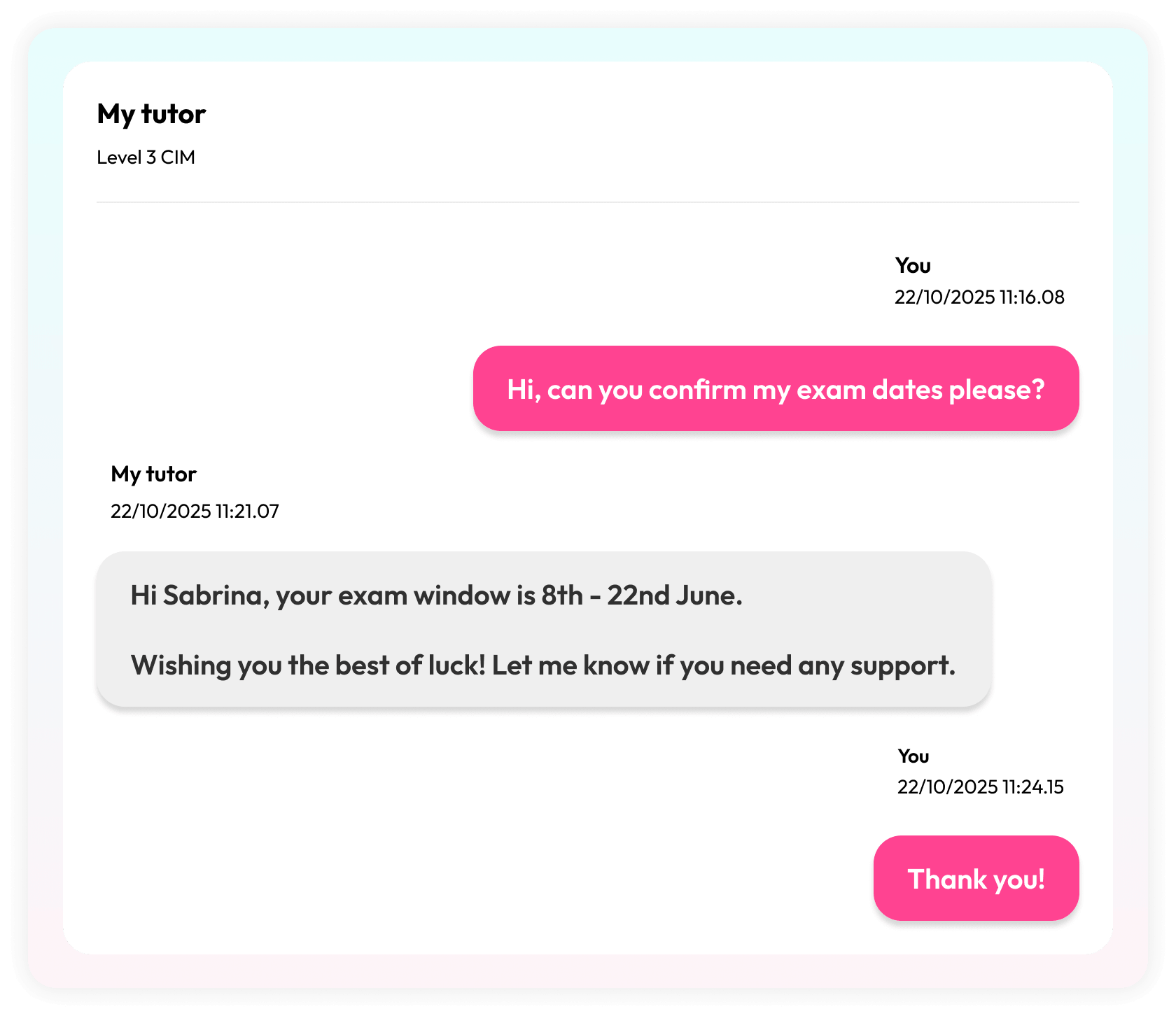 Chat window - Ohana