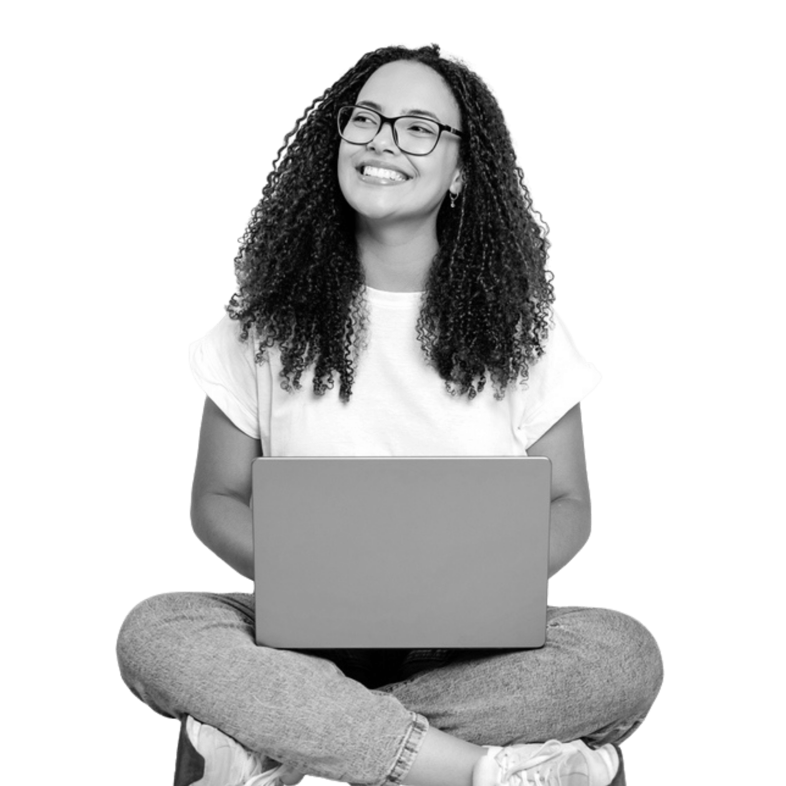 Learner on laptop studying GCSEs online from home