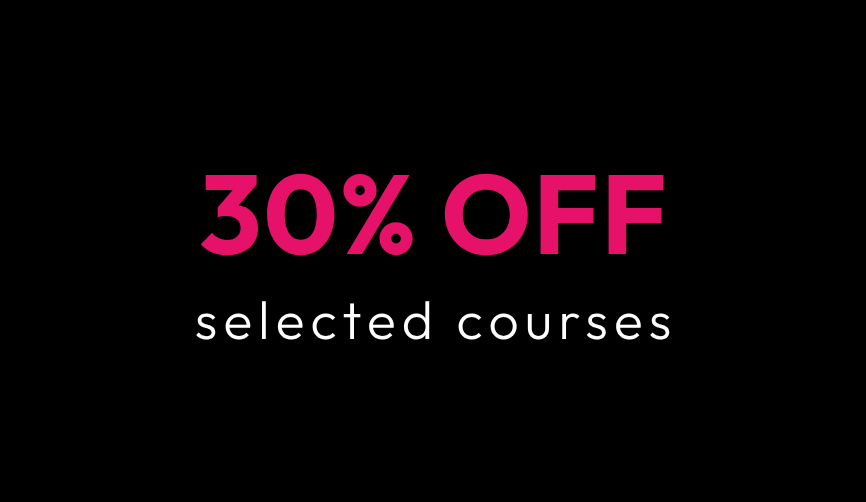 Up to 30% off hundreds of courses