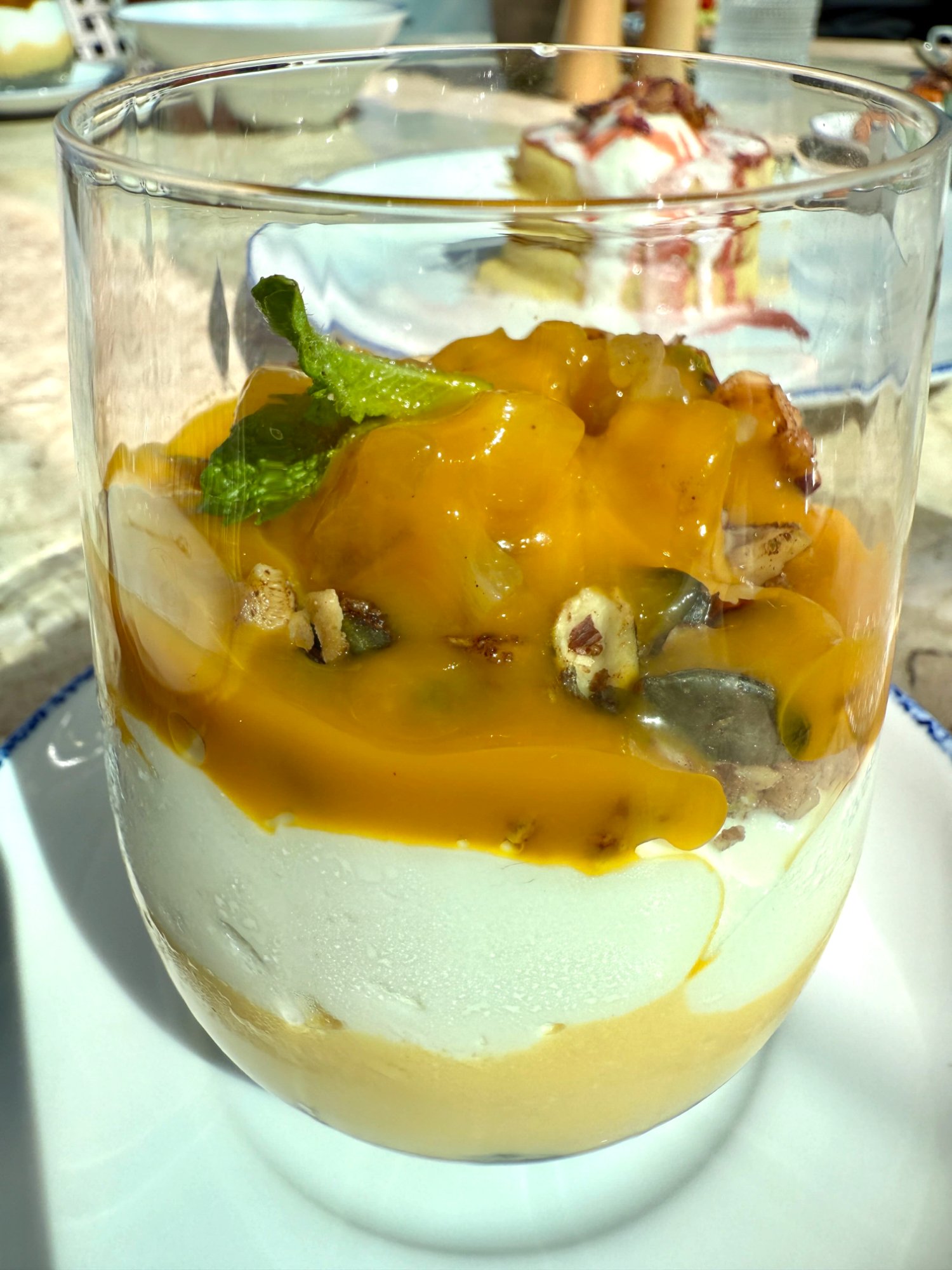 Bora passion fruit parfait with granola