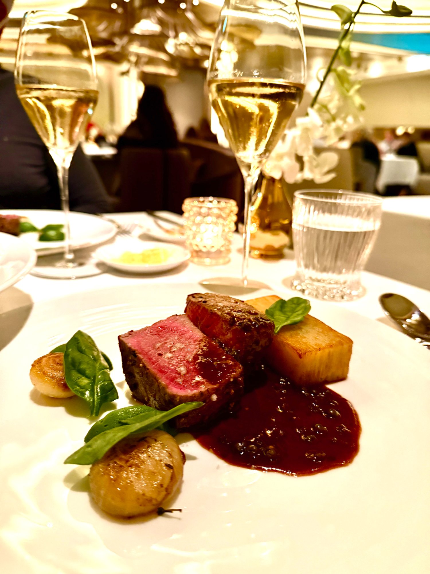 Daniel Boulud's Filet Mignon with Potato Mille-Feuille — Le Voyage signature entrée