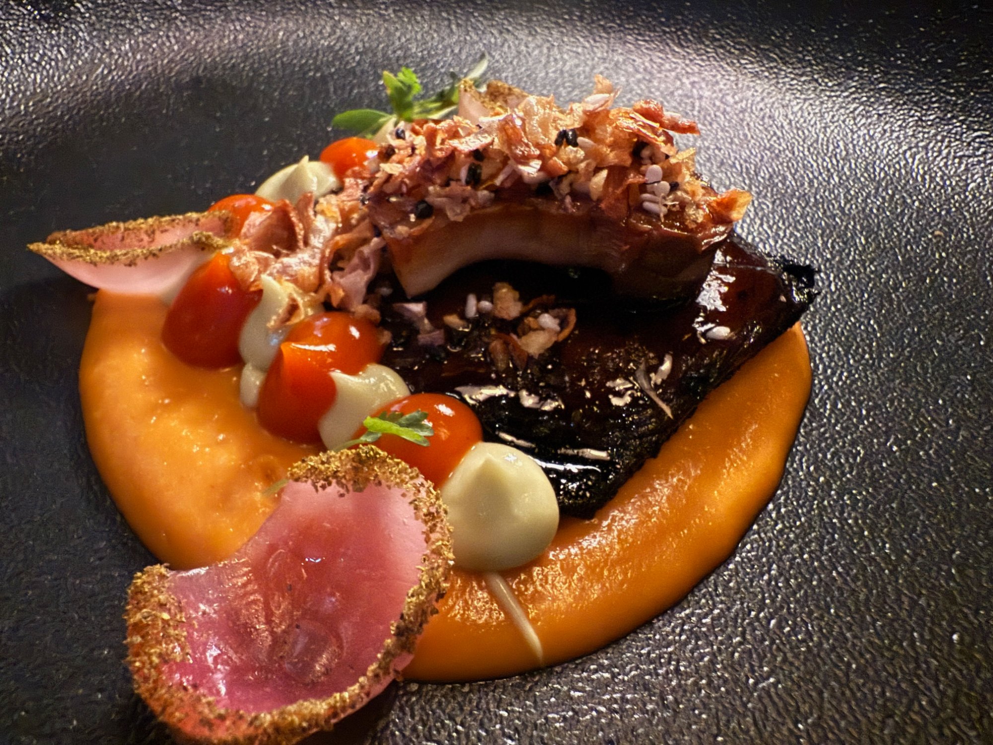 Mosaic Salonova Salad with fresh guava — Caribbean theme