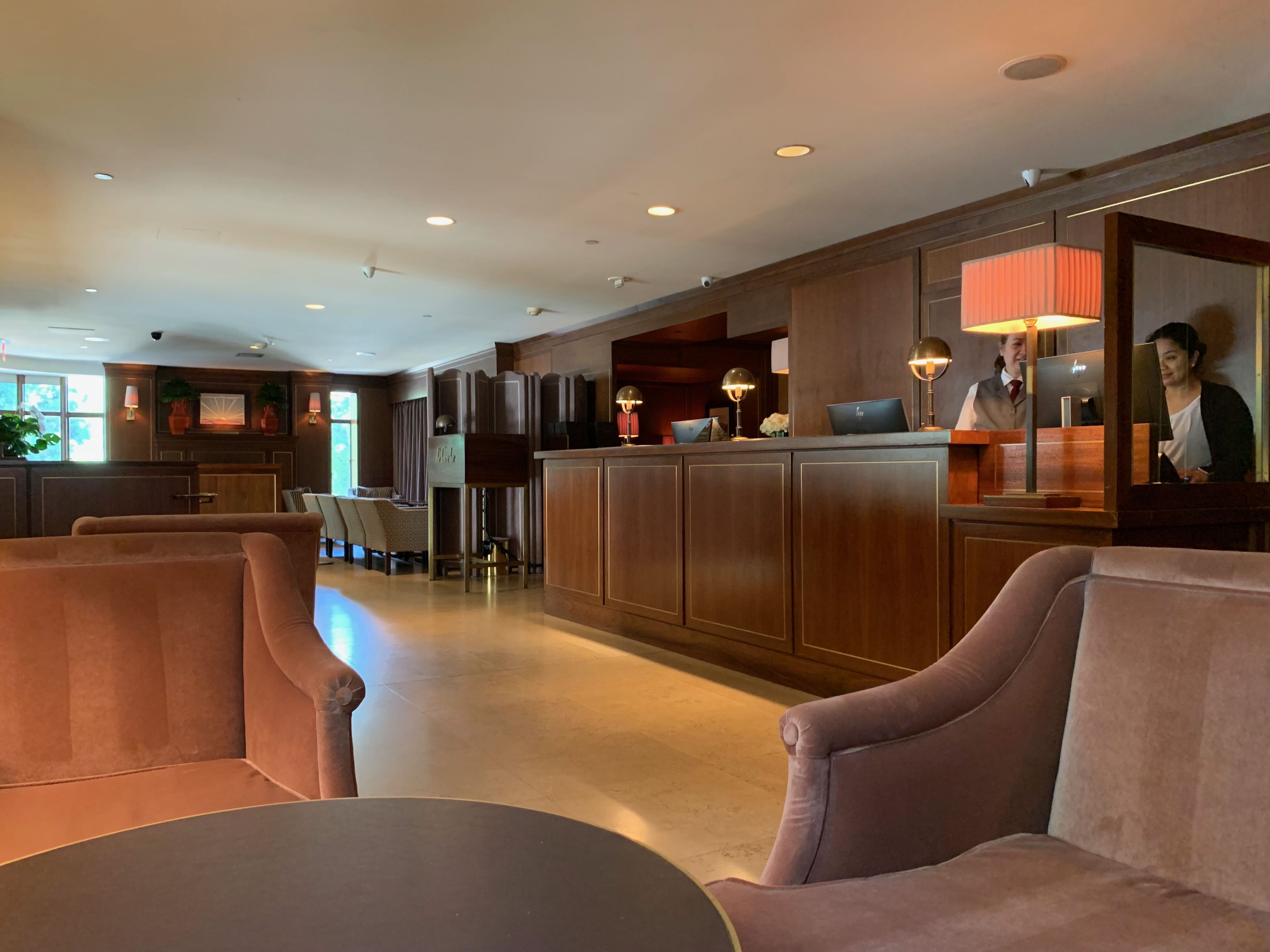 Sunset Tower Hotel — exclusive quaint old Hollywood lobby entrance