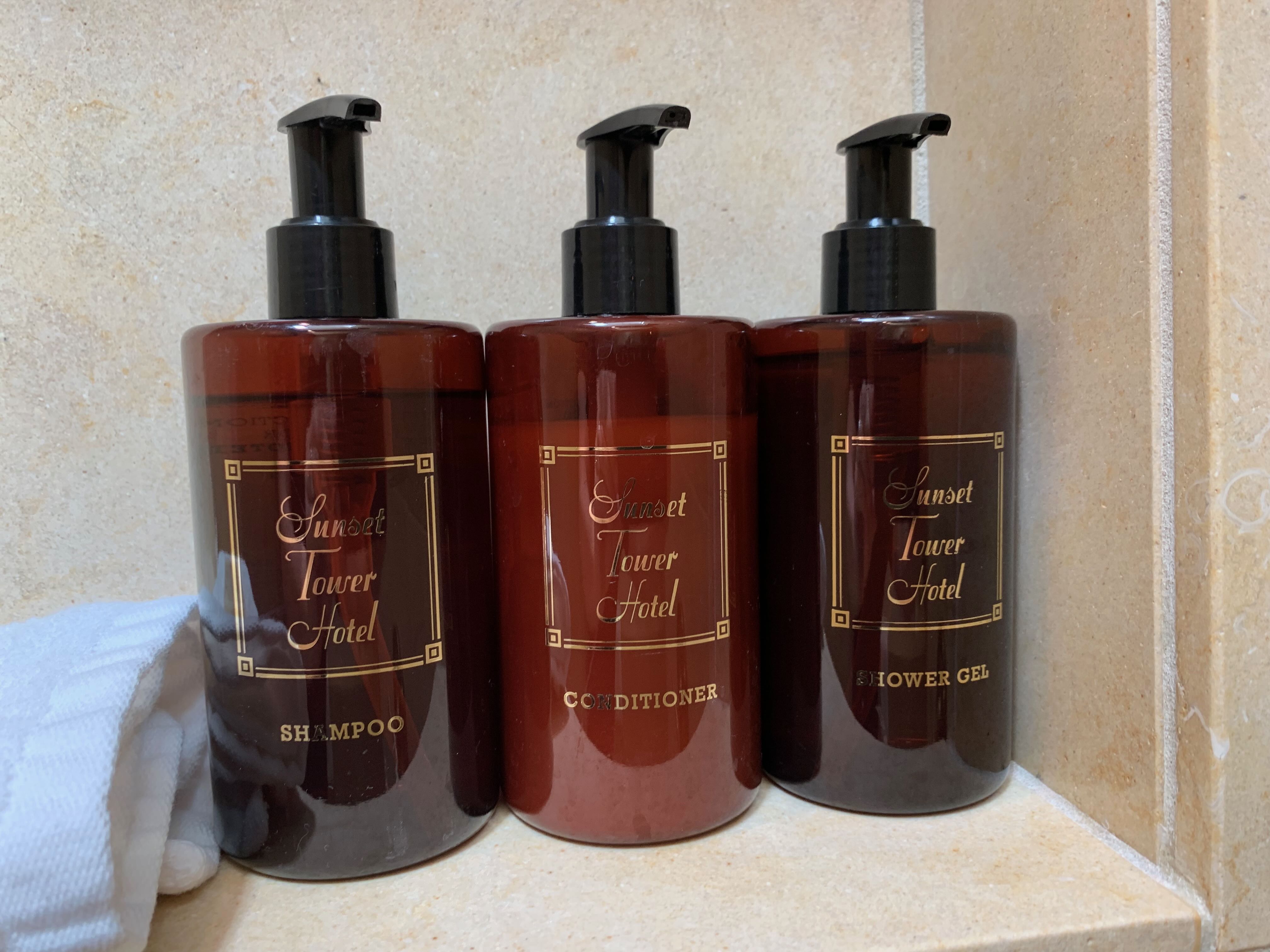 Sunset Tower Hotel signature lush bath products