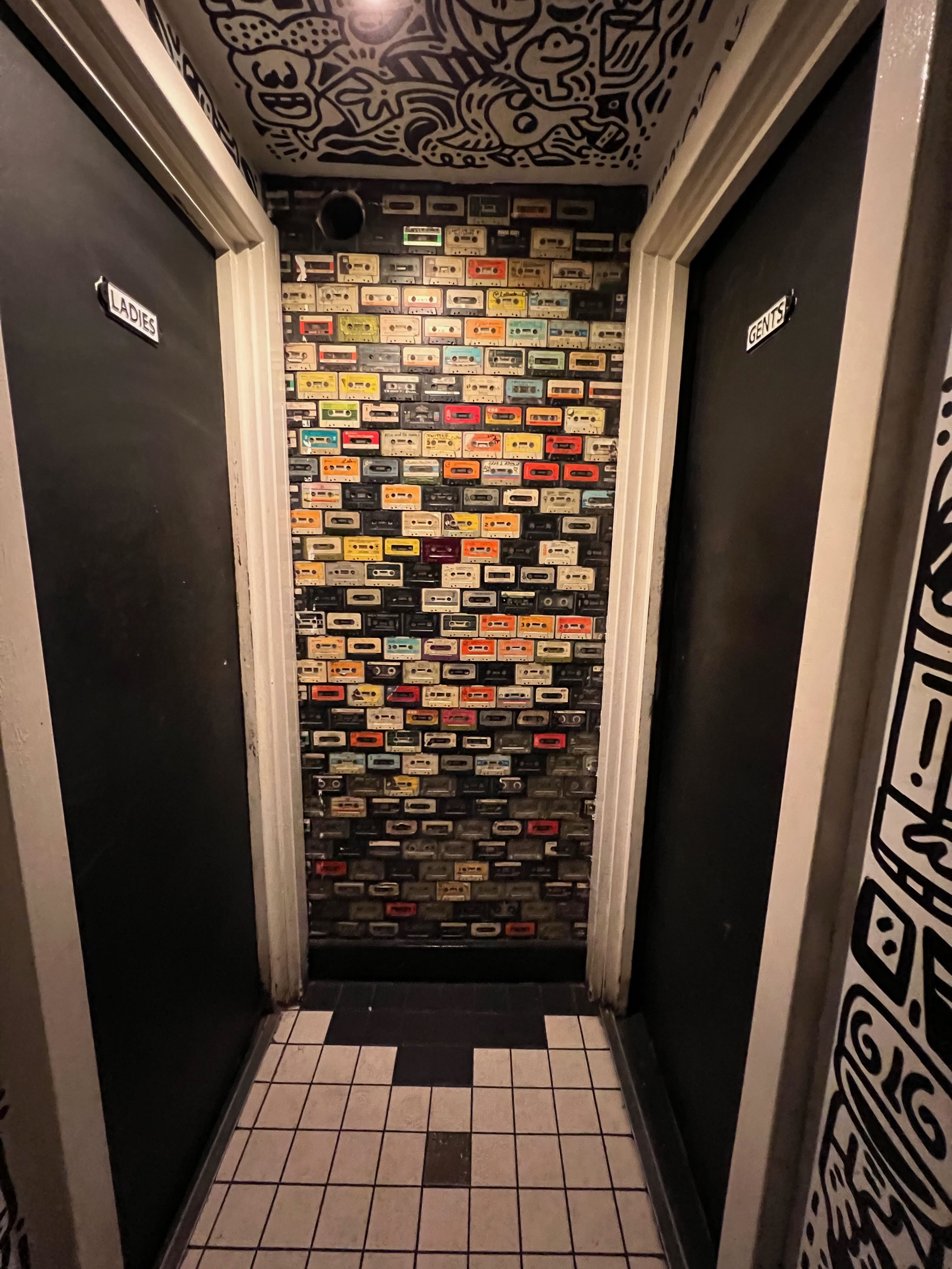 Calloo Callay — epic cassette wall foyer, Shoreditch