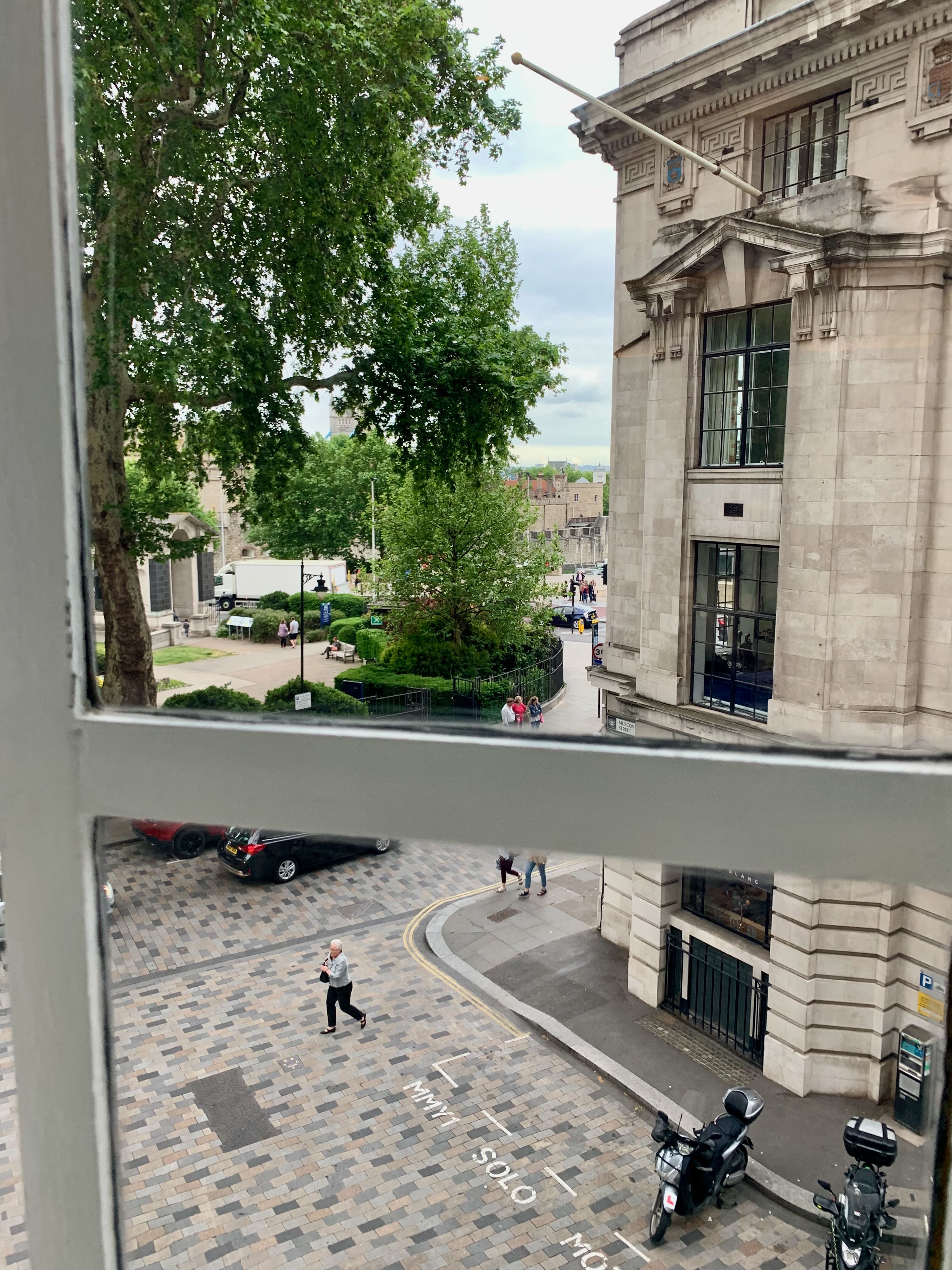 Four Seasons London at Ten Trinity Square — view of Tower of London from guest room