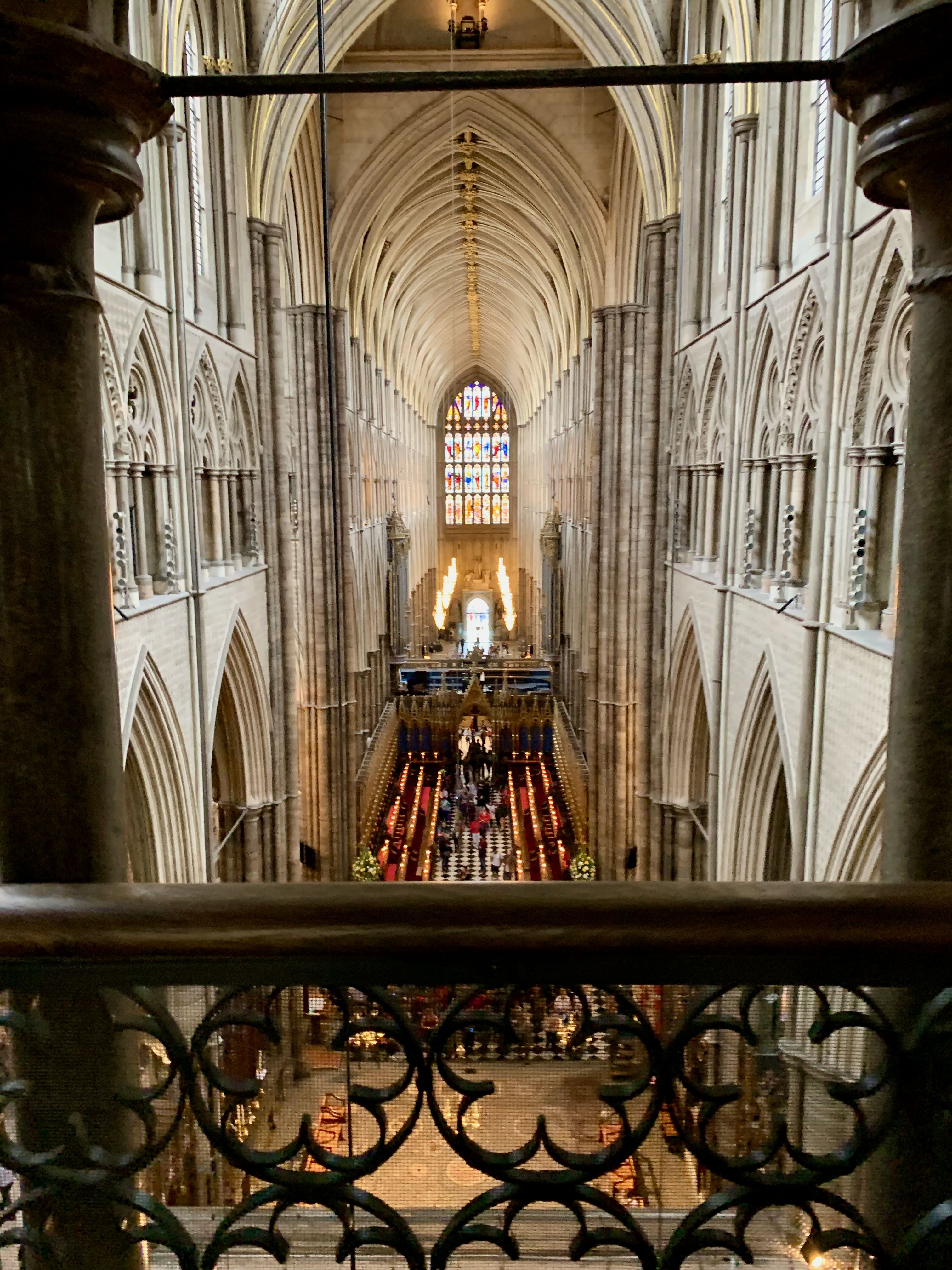 Westminster Abbey — insider interior view from upper level