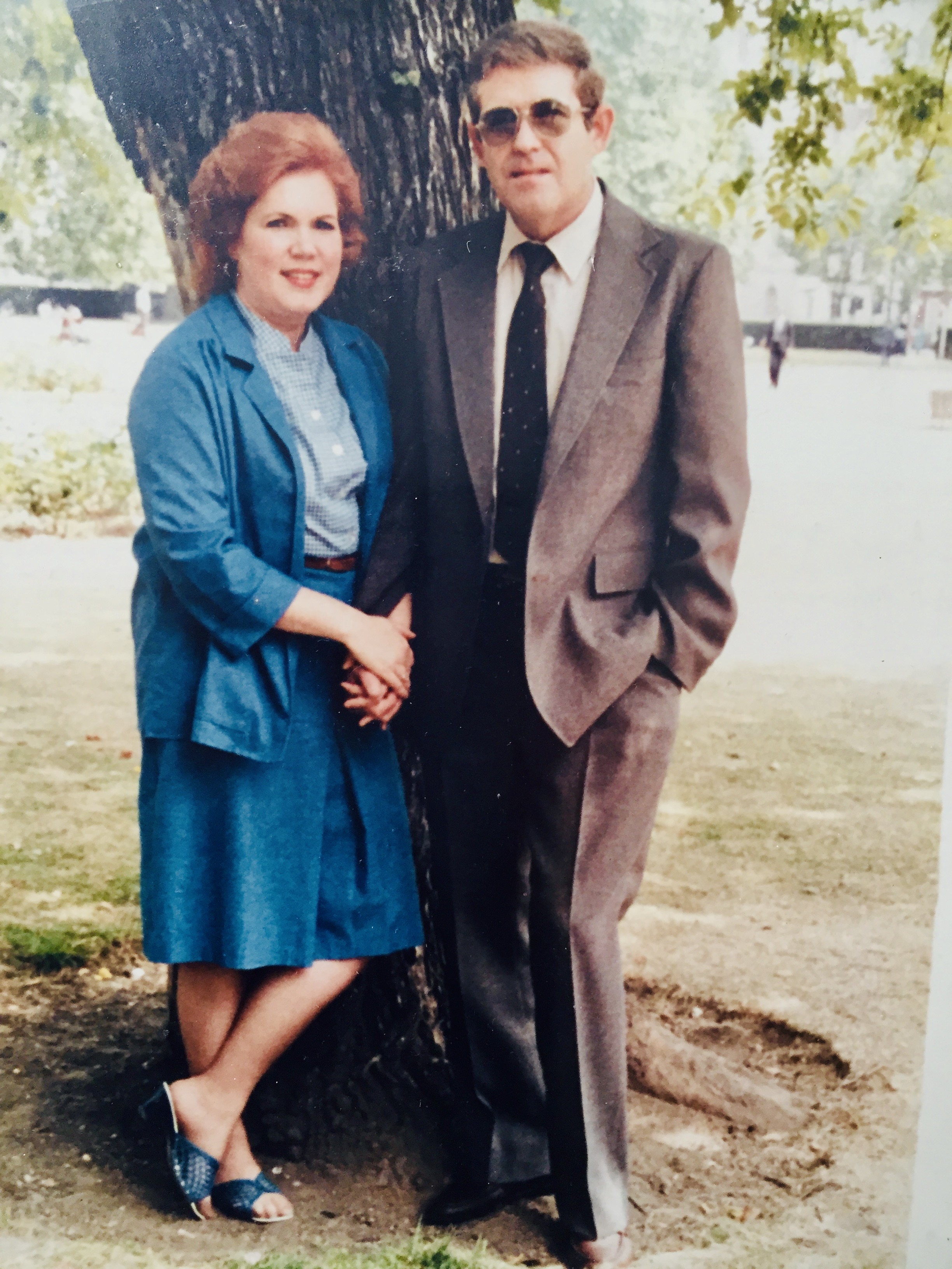 Patrick's mother Helen and stepfather George — London during Patrick's senior year