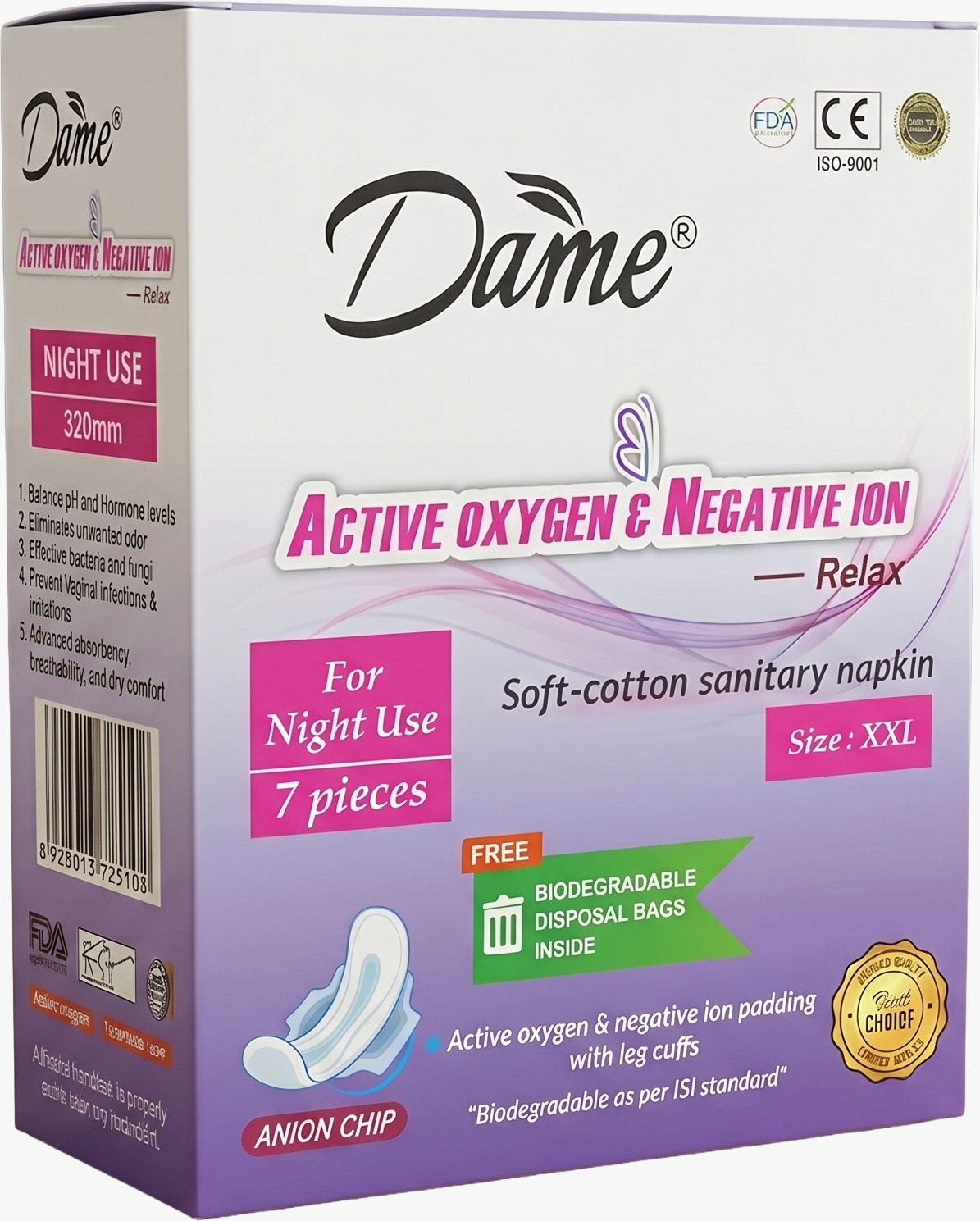 Dame(Active oxygen &  Negative ION)