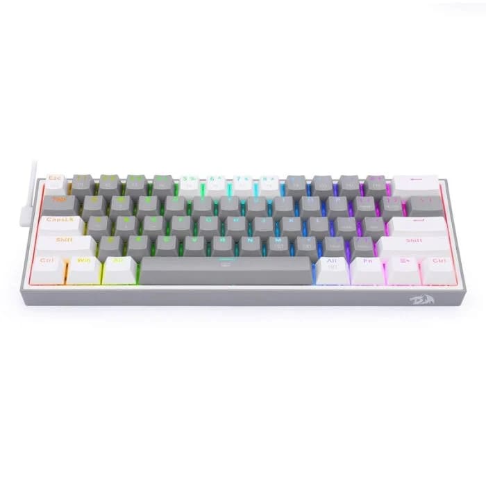 Clavier Gamer Mécanique Redragon Fizz K617 Rgb Switch Rouge Gris&blanc.
