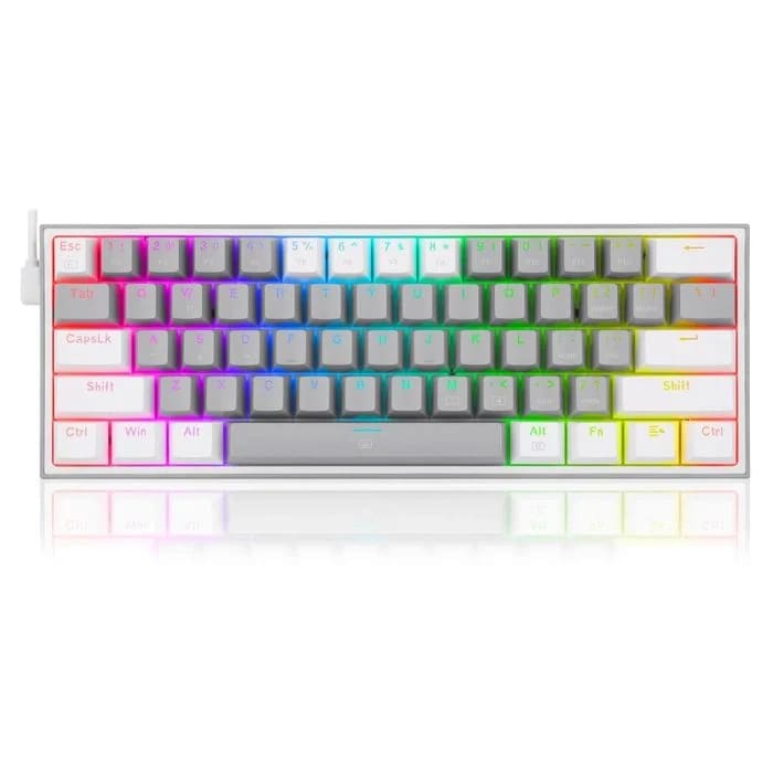 Clavier Gamer Mécanique Redragon Fizz K617 Rgb Switch Rouge Gris&blanc