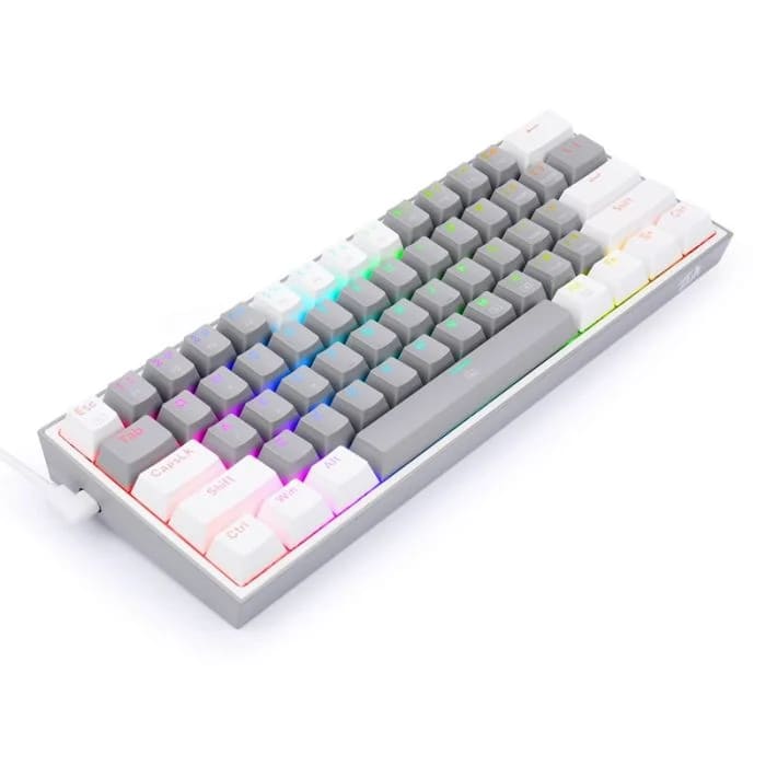 Clavier Gamer Mécanique Redragon Fizz K617 Rgb Switch Rouge Gris&blanc...