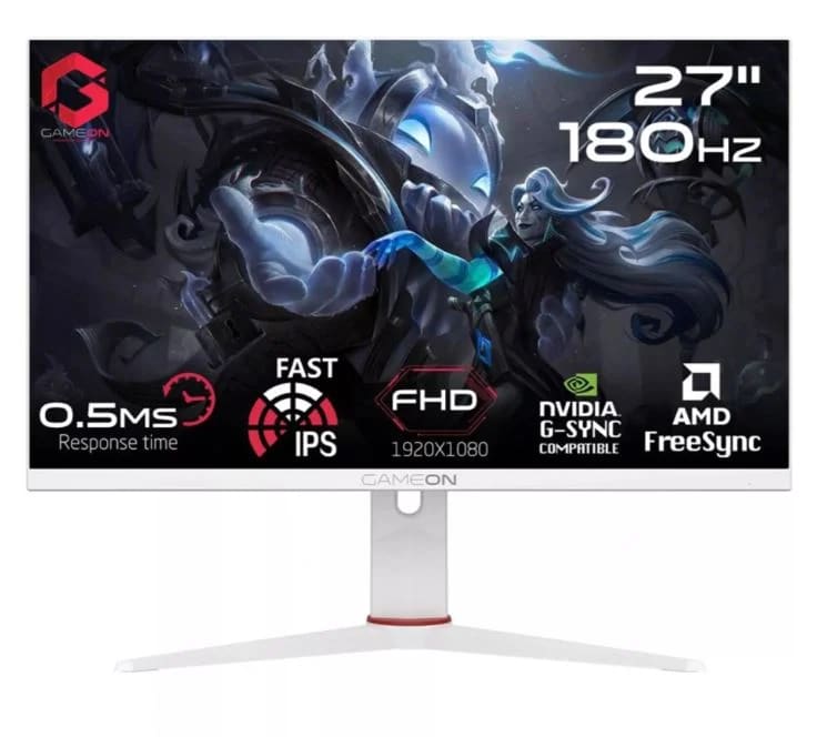 Gameon 27 Ips 180 Hz Artic Pro Series Goa27fhd180ips White
