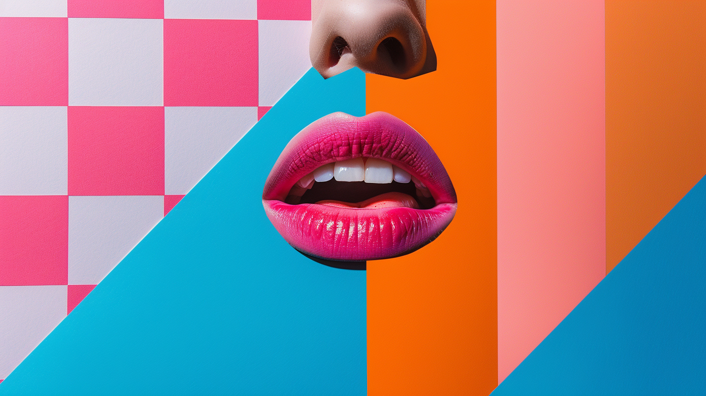 close up of womans mouth and nose