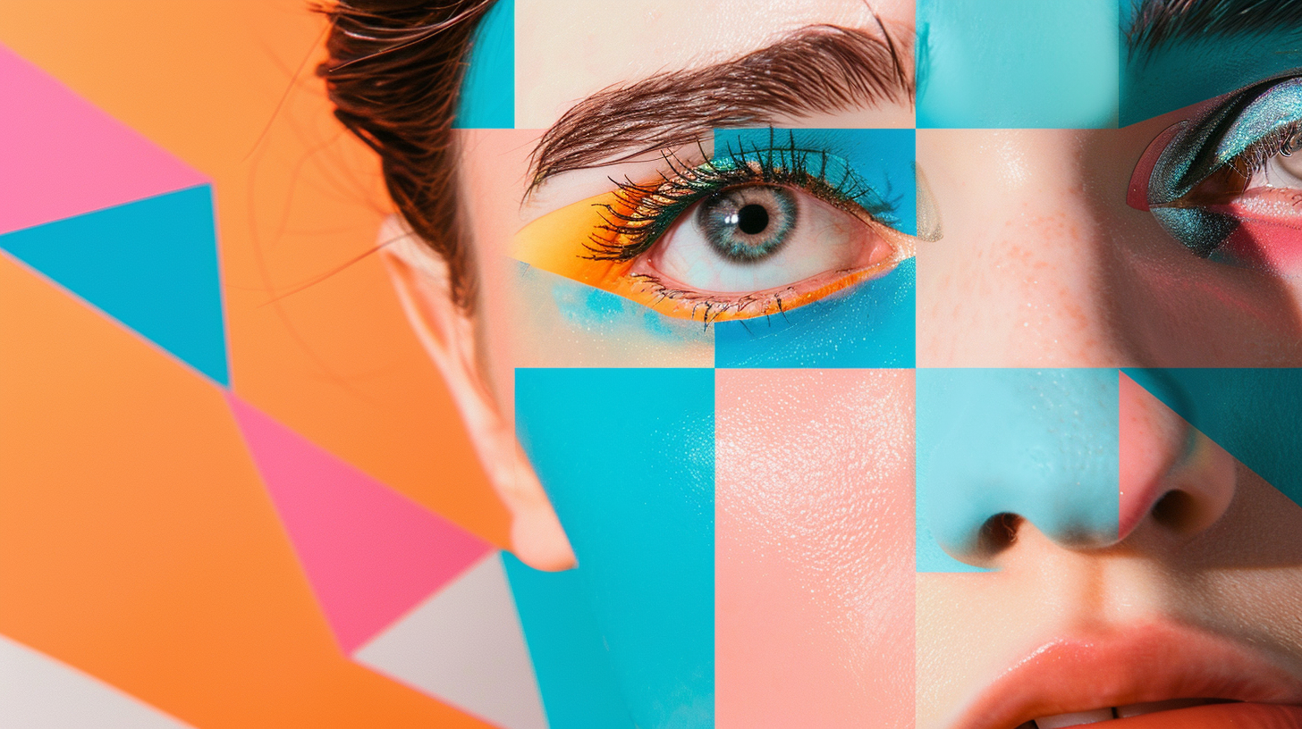 close up of womans eyes