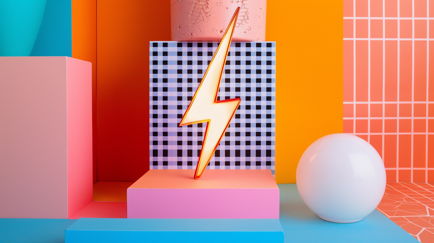 colourful lightning bolt