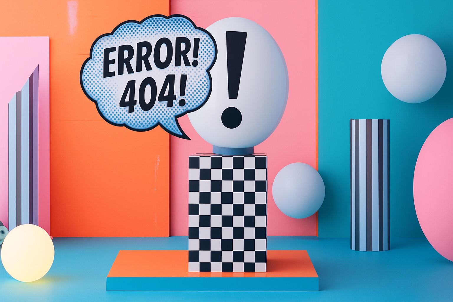 surreal, error pink & blue, pop art style, error 404 