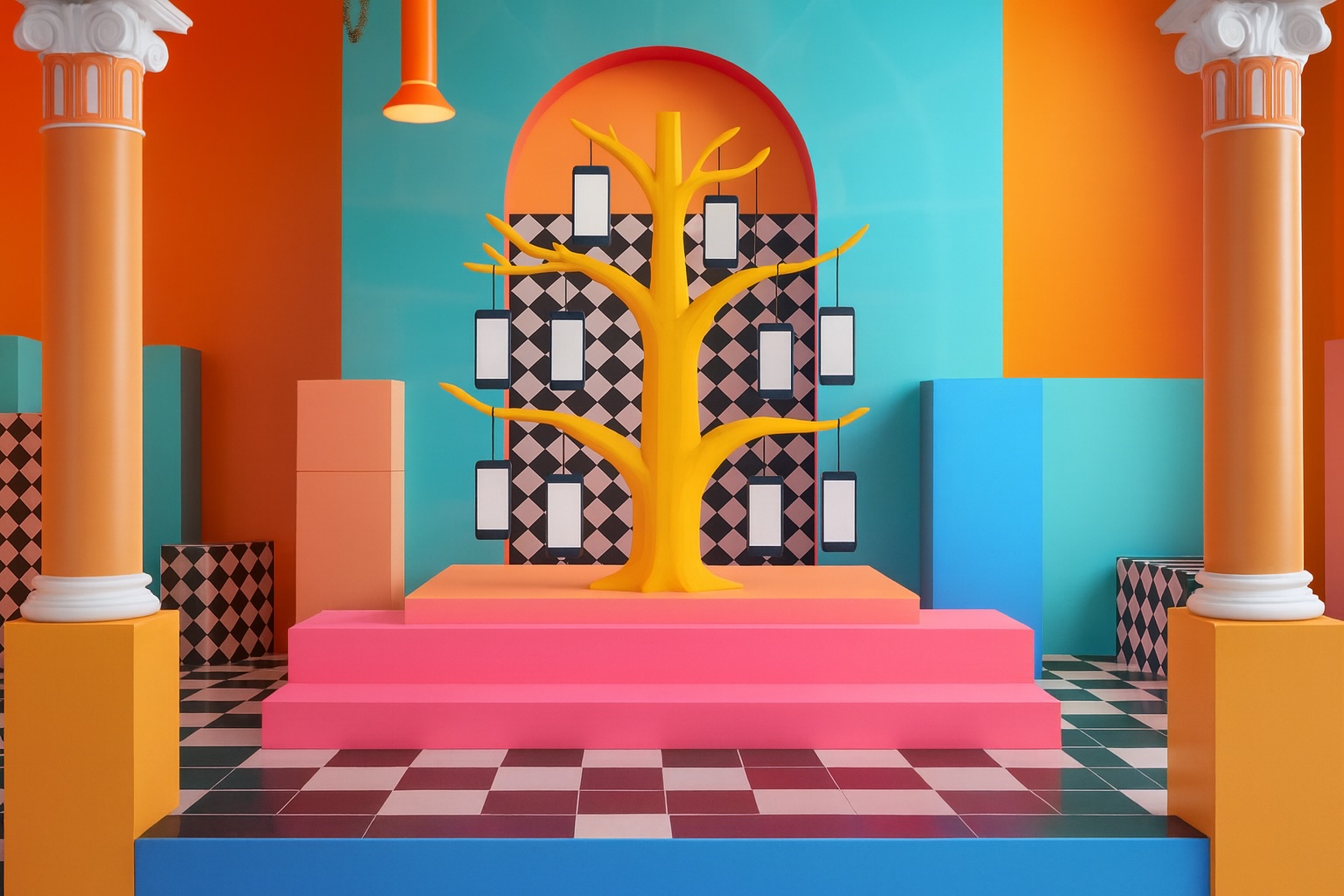 vibrant digital garden